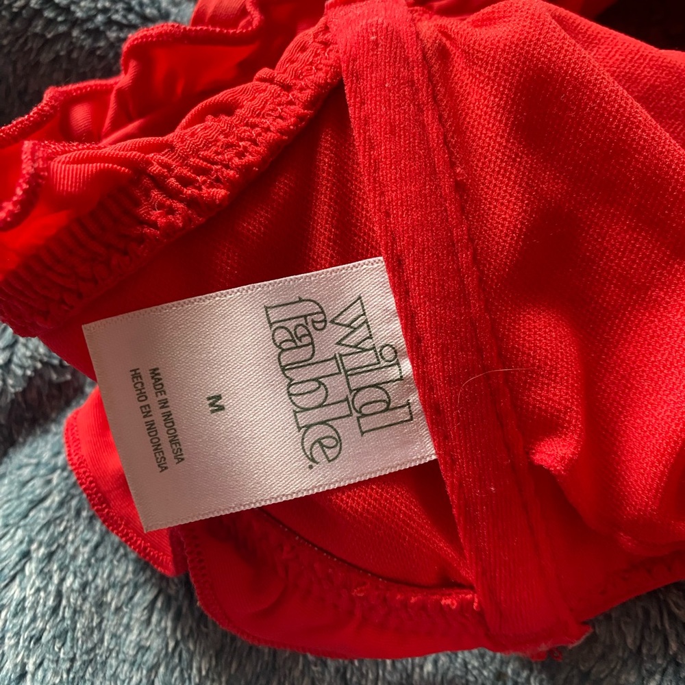 Red Ruffled Bikini Set - Picture 2 of 2